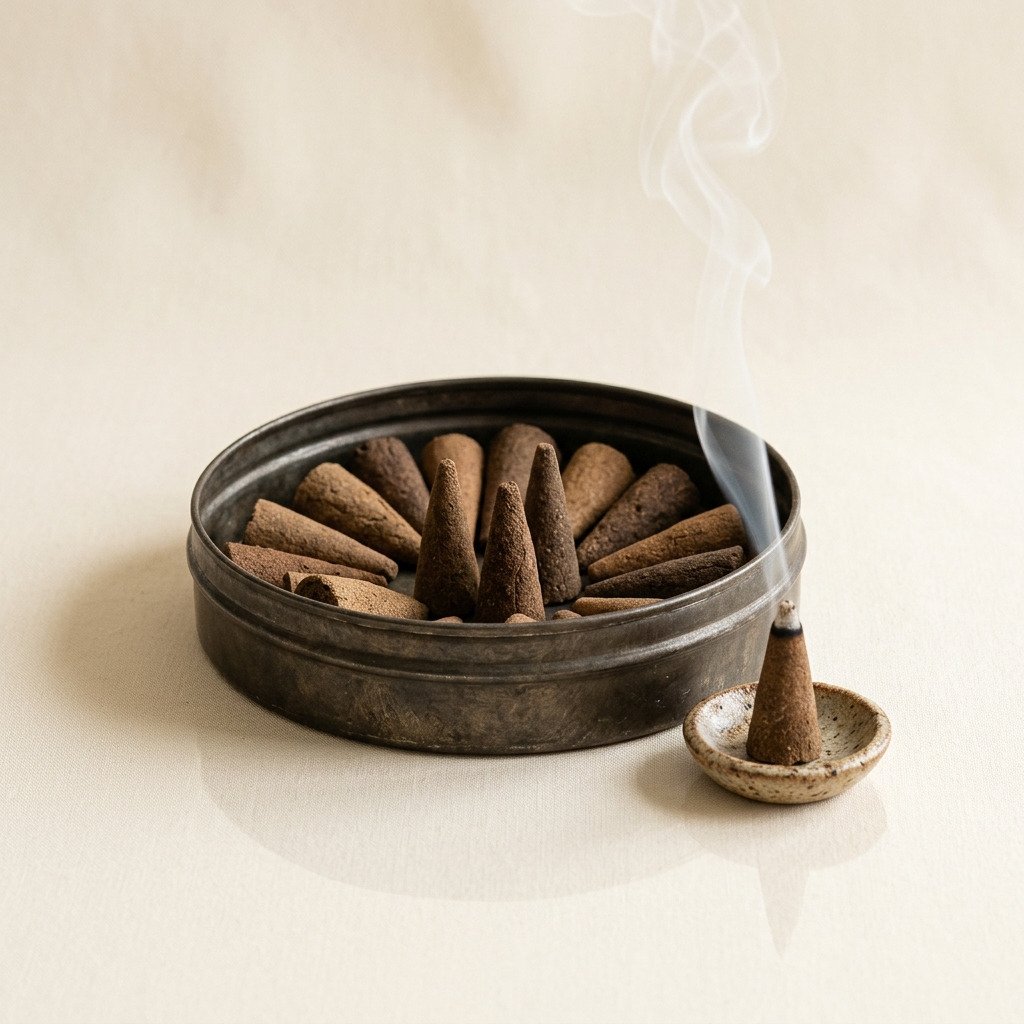 Pressed Botanical Incense Cones