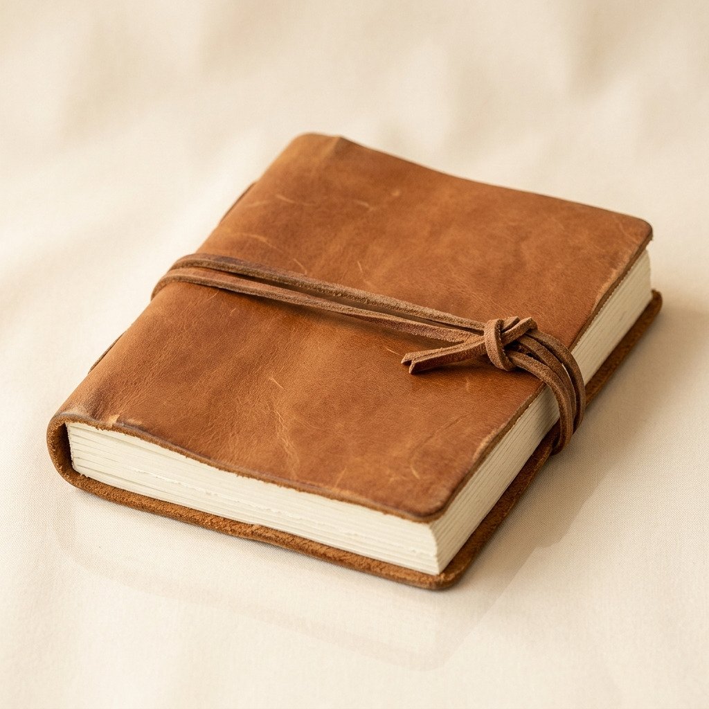Leather-Bound Refillable Journal