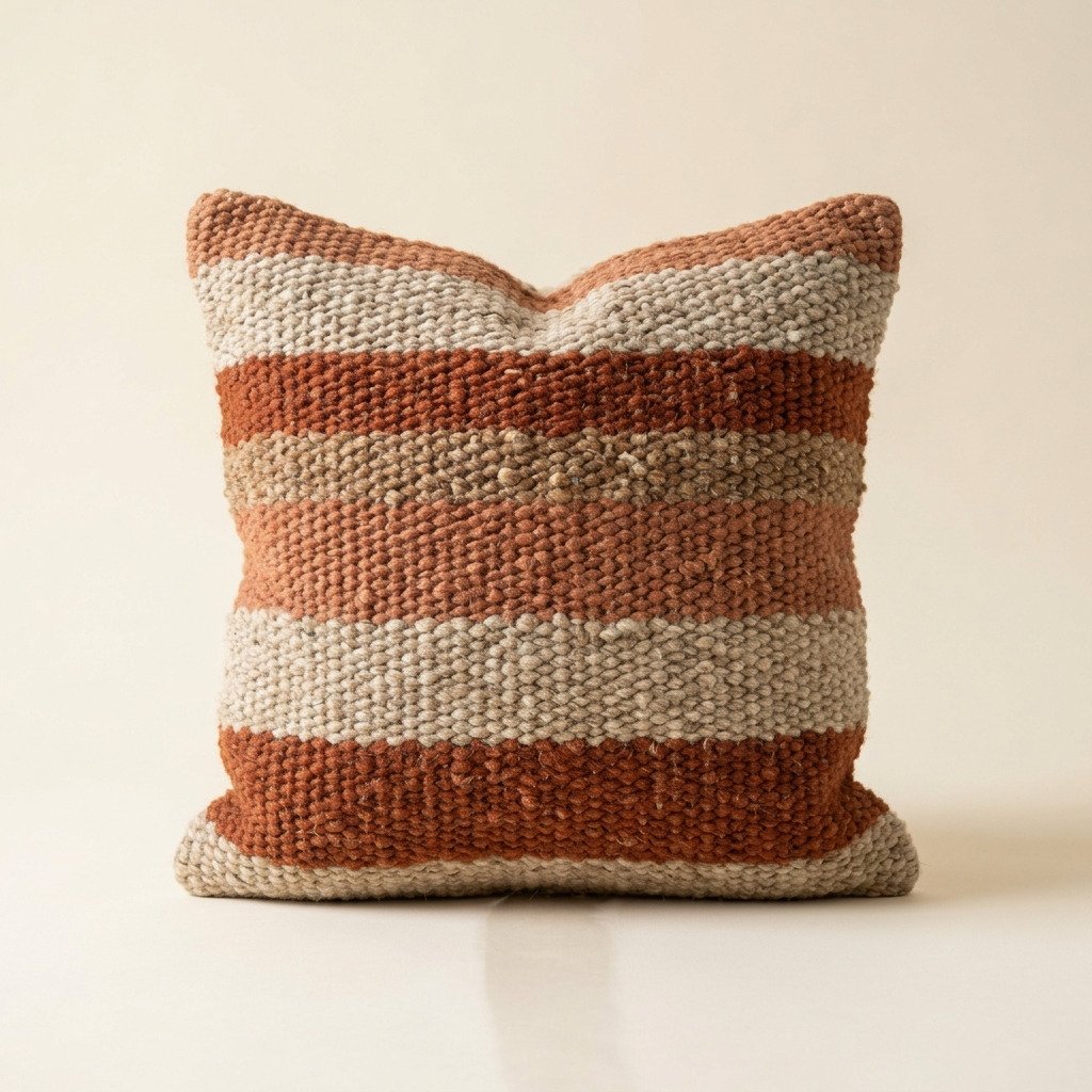 Handwoven Wool Throw Pillow