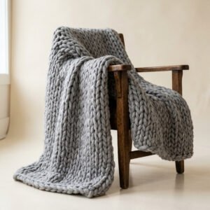 Chunky Merino Knit Throw