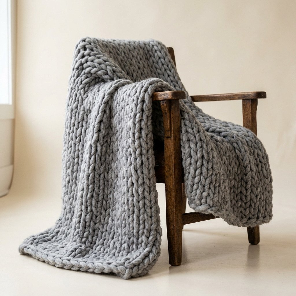 Chunky Merino Knit Throw