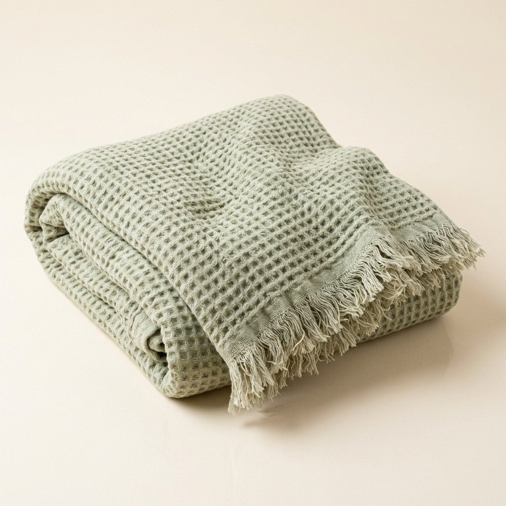 Cotton Waffle Throw Blanket